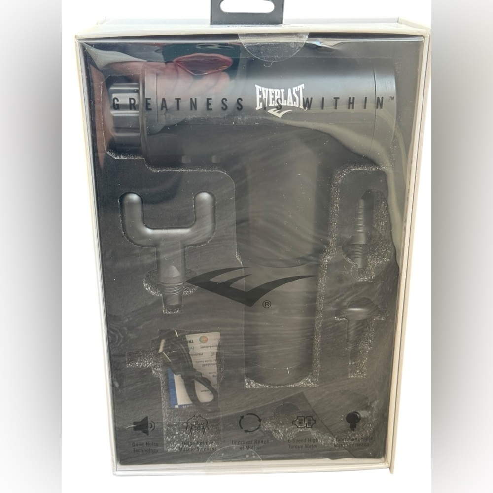 NEW Everlast Beast 6-Speed Rechargeable Electric Muscle Massage Gun Machine NIB - Picture 5 of 5